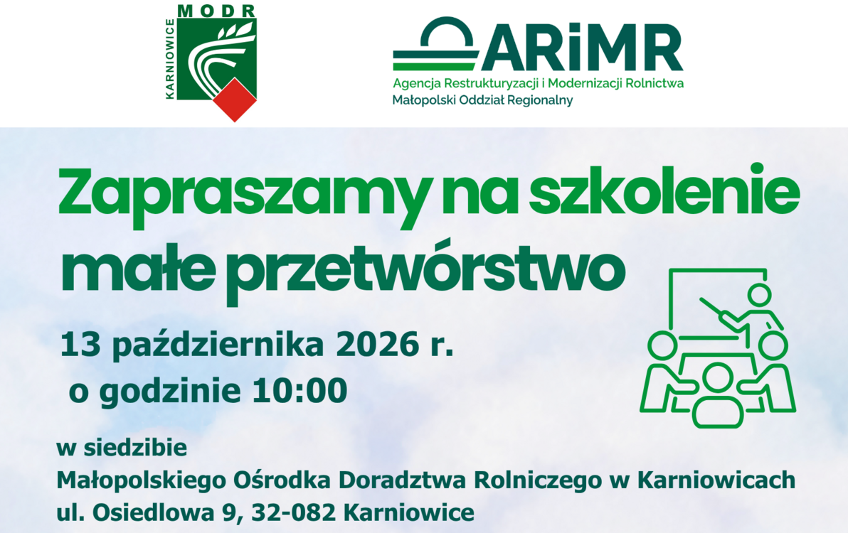 Szkolenie „Małe przetwórstwo” w Karniowicach – 13 października